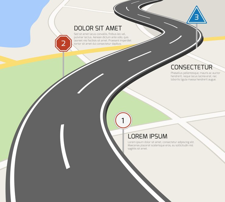 Miễn phí Vector road infographic