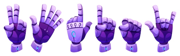 Robot hand gestures set