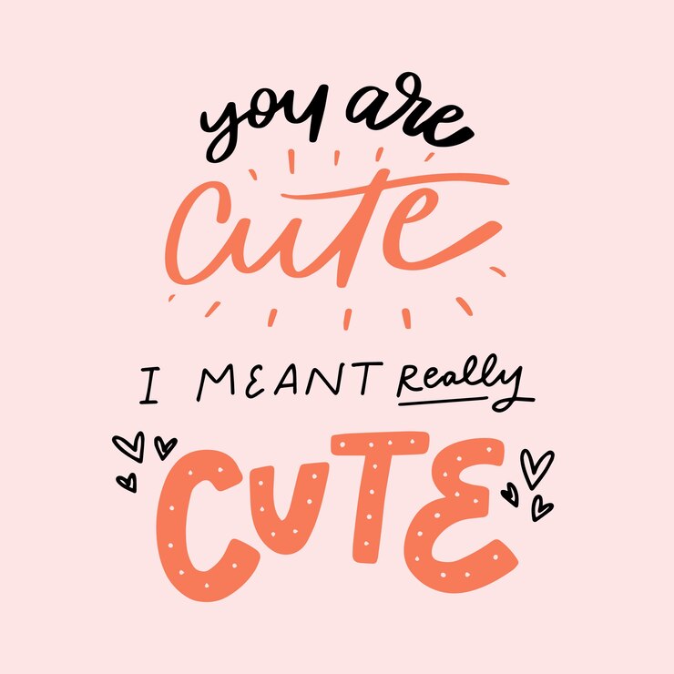 Miễn phí Vector romantic cute lettering with hearts drawings