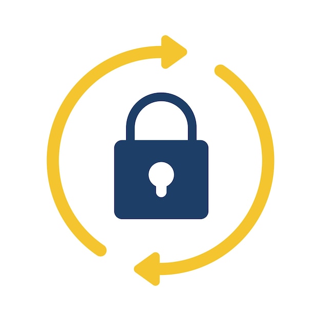 Security Process Lock With Arrows
