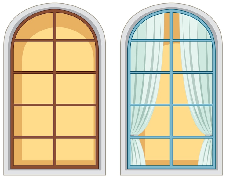 Miễn phí Vector set of window on white background