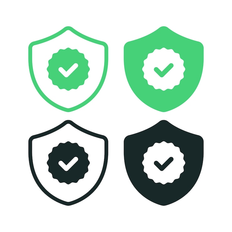 Miễn phí Vector shield with check sticker