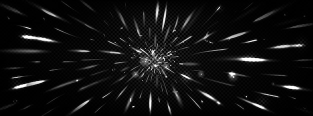 Sparks in motion with blur speed light effect