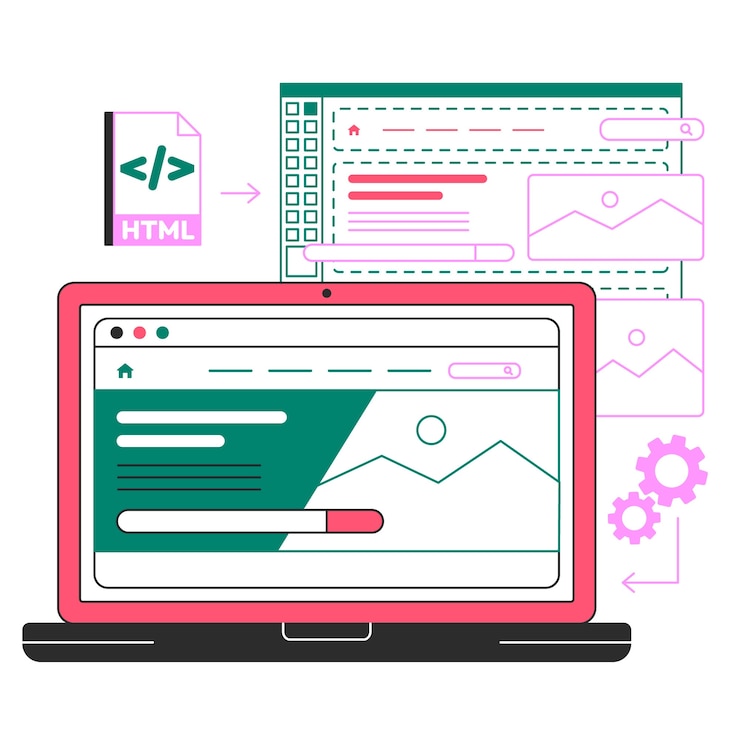 Miễn phí Vector static website concept illustration