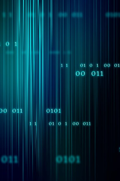 stream of binary code design vector