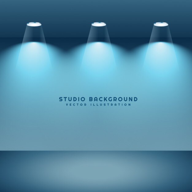 studio background with three lights