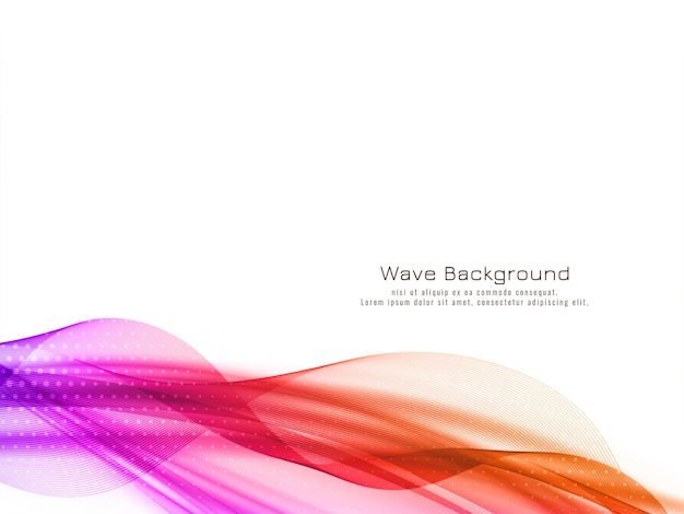 Stylish decorative colorful wave design background