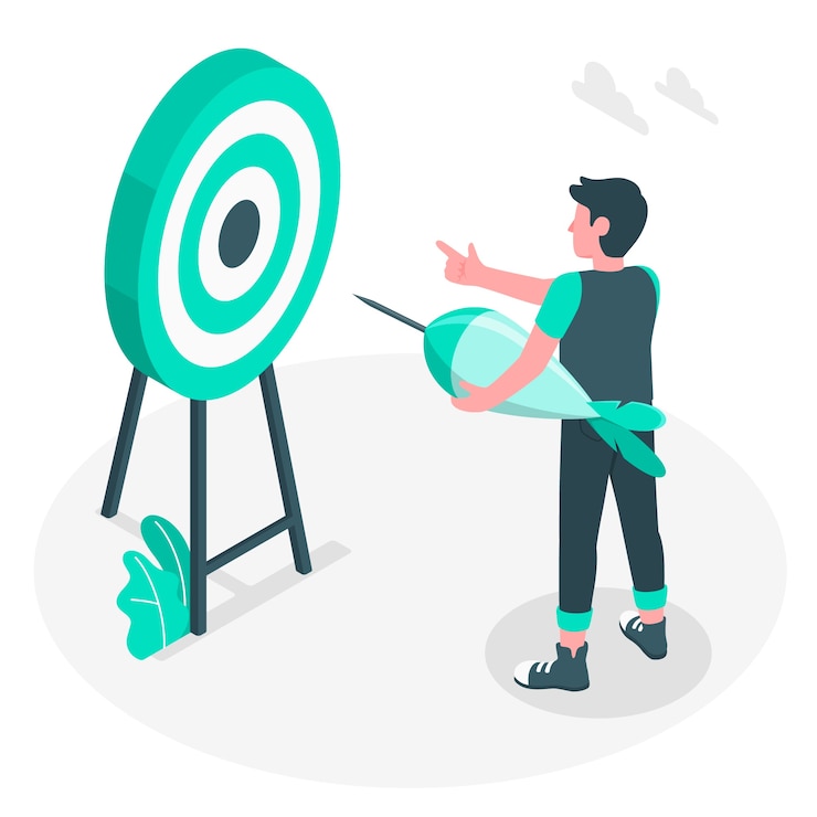 Miễn phí Vector target concept illustration