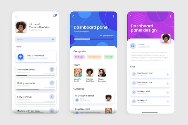 task management app interface
