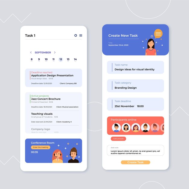 task management application template