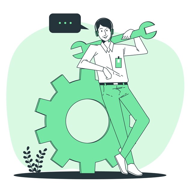 tech support  concept illustration