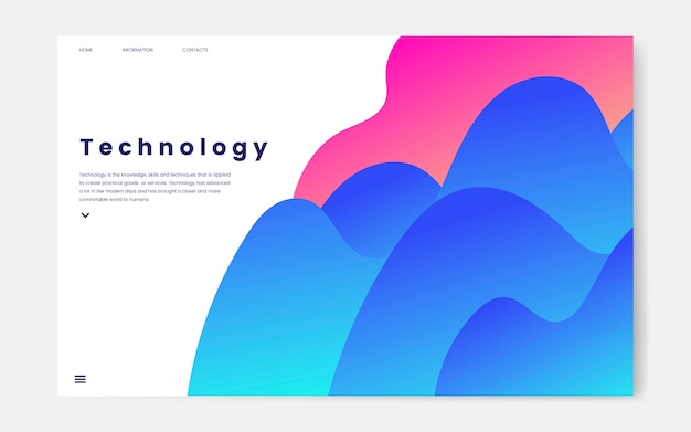 technology and it informational website graphic