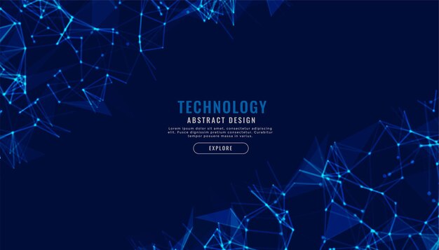 Technology network mesh connection lines background