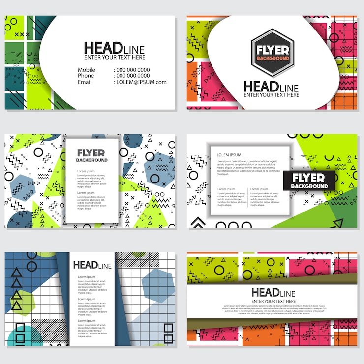 Miễn phí Vector thiết kế banner hình học nhiều màu
