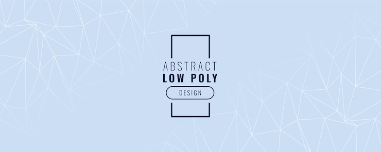 Miễn phí Vector thiết kế banner low poly trừu tượng