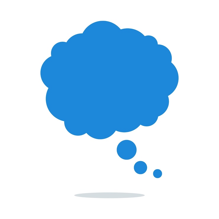 Miễn phí Vector thought cloud bubble flat