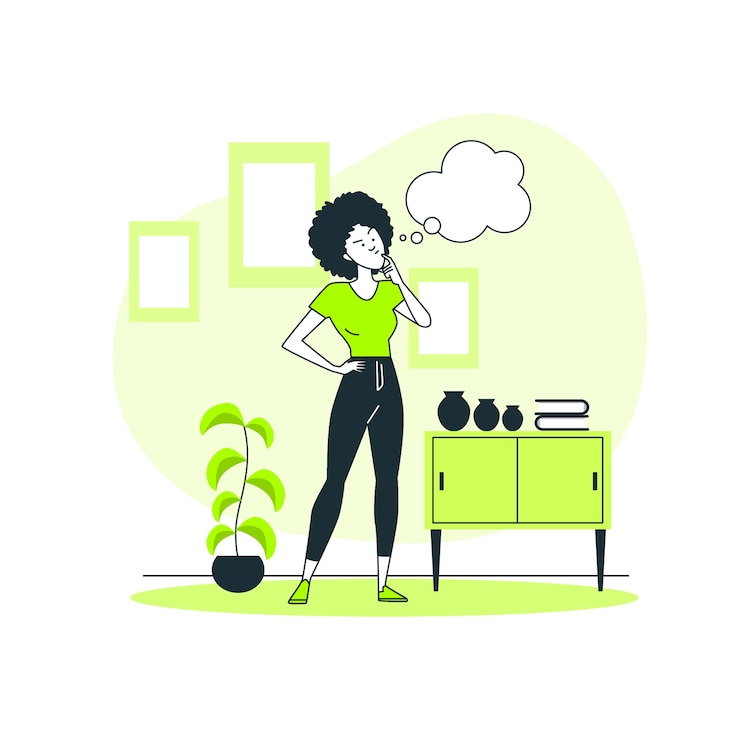 Miễn phí Vector thoughts concept illustration