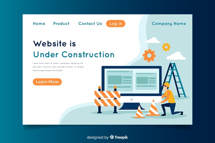 Miễn phí Vector trang đích đang xây dựng