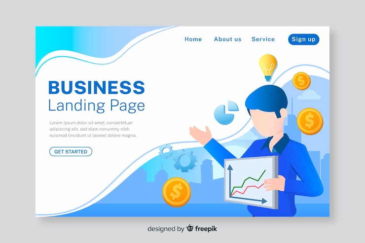 Miễn phí Vector trang đích doanh nghiệp công ty