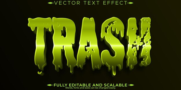 Trash editable text effect editable stinky and garbage text style