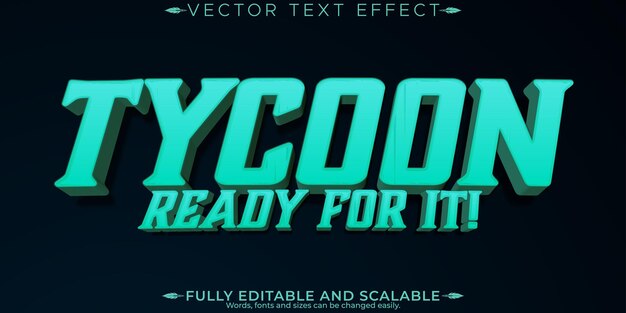 Tycoon editable text effect editable game and business text style