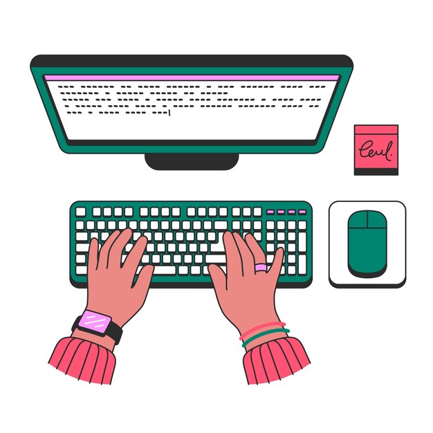 Typing concept illustration