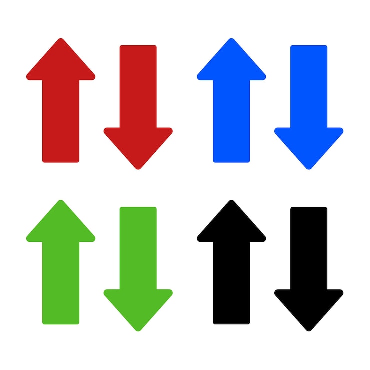 Miễn phí Vector up and down arrows set