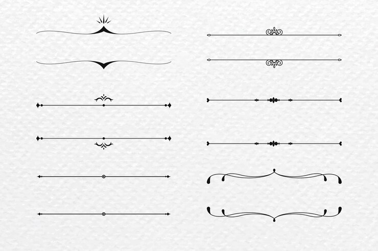 Miễn phí Vector vintage line frame collection