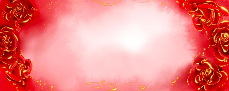 Miễn phí Vector watercolor rose red abstract and gold background