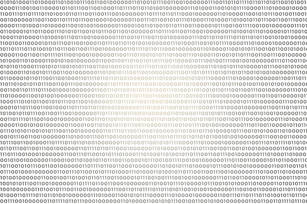 White background with binary code numbers