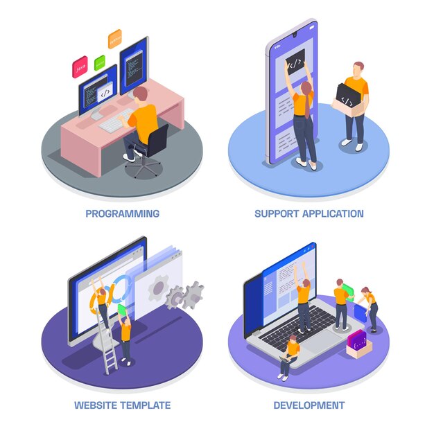 Wireless technologies isometric set