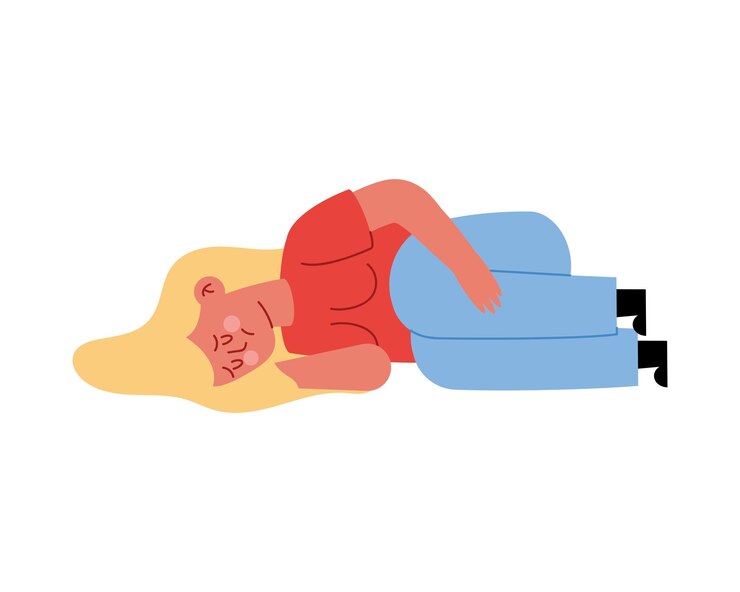Miễn phí Vector woman with depression and laid down