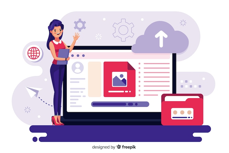 Miễn phí Vector ý tưởng tải hình ảnh lên cho trang đích