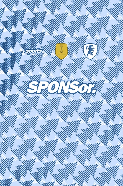 0009 JERSEY de patrón para el diseño de kits de fútbol y telón de fondo deportivo de sublimación