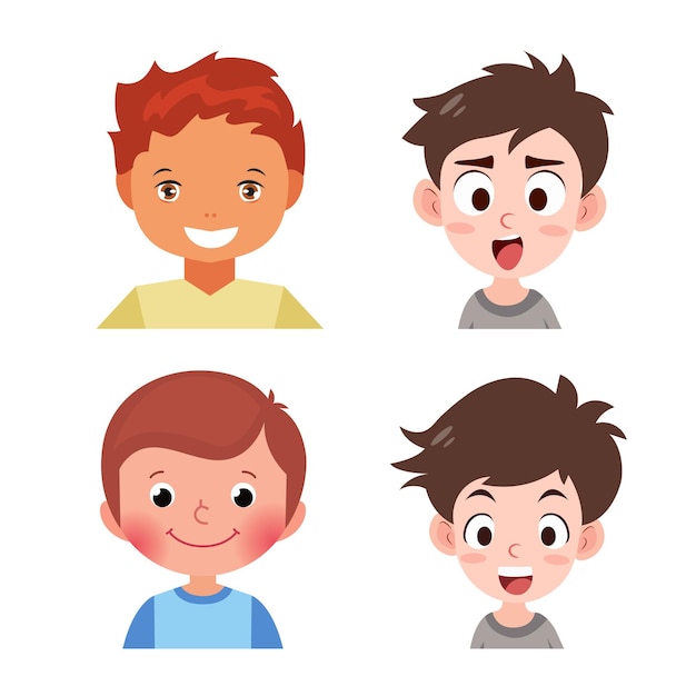 002 Elemento de personaje gente linda set gráfico de avatares coloridos