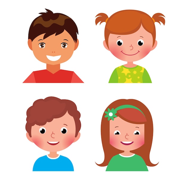 002 Elemento de personaje gente linda set gráfico de avatares coloridos