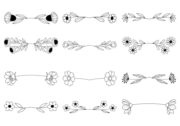 Vector 0042 divisor de flores