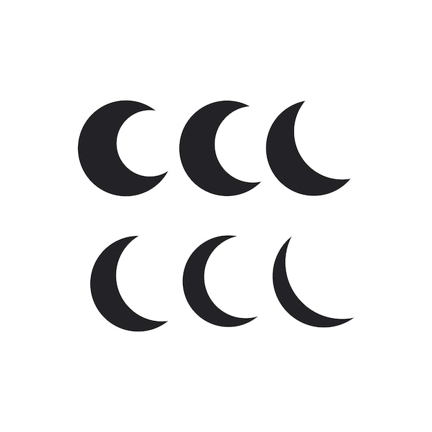 0104 Vector de silueta de la luna
