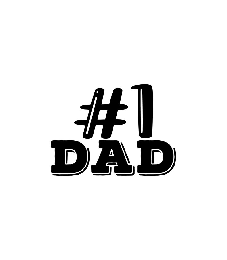 1 papá. Diseño de camiseta de cita de padre de vector de tipografía