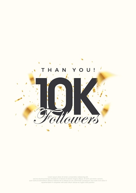 10,000 seguidores numeran carteles que saludan pancartas para publicaciones en redes sociales