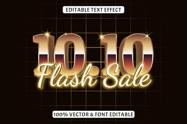 10.10 estilo retro de efecto de texto editable