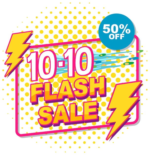 10.10 Oferta relámpago hasta un 50 % de descuento en el banner