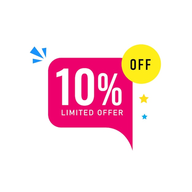 10 por ciento de insignia de oferta