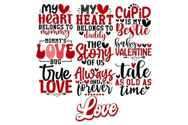 10 paquetes de Svg para el día de San Valentín