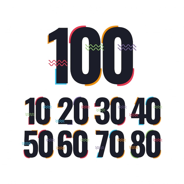 100 Años Aniversario Celebración Plantilla Diseño Ilustración Logotipo Icono