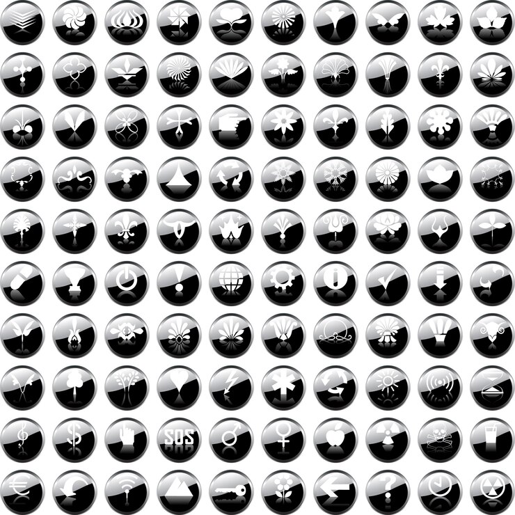Vector 100 cien iconos vectoriales para aplicaciones web