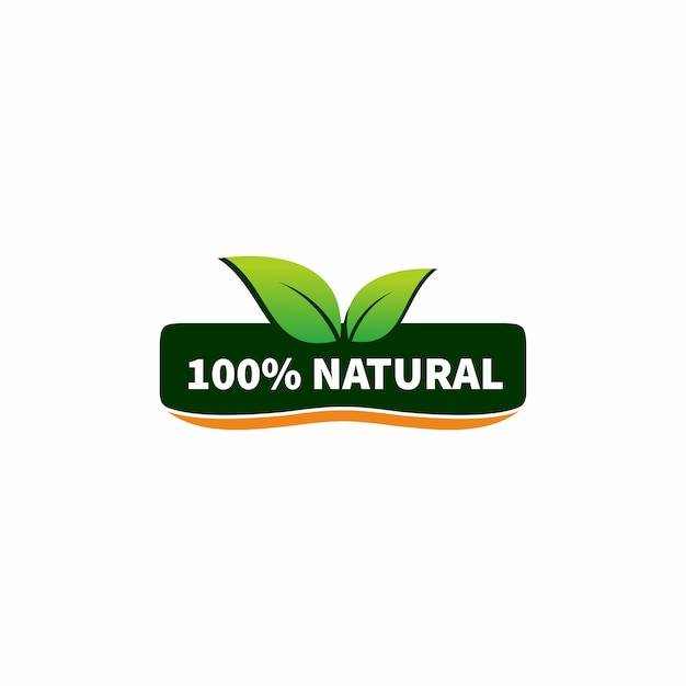 100 por ciento natural etiqueta etiqueta insignia vector 100 orgánico vector 100 natural sello vector