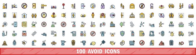 100 evitar iconos establecer el estilo de la línea de color