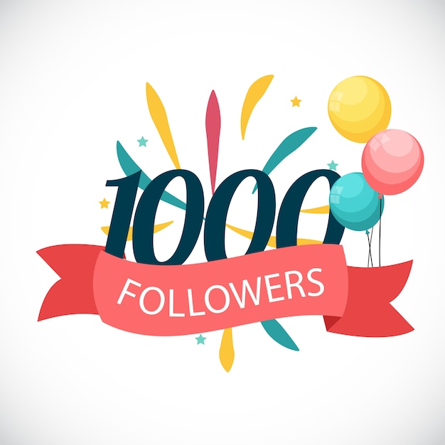 1000 seguidores. gracias antecedentes