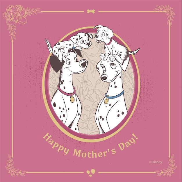 101 Dalmatians Feliz tarjeta del día de la madre